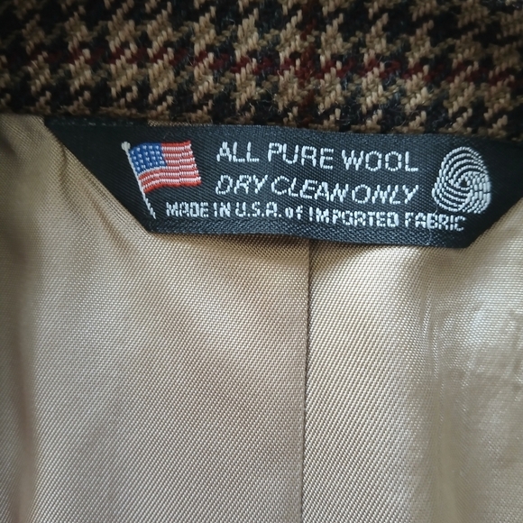 Pierre Cardin men's houndstooth wool blazer. Sz 44. - Picture 9 of 10